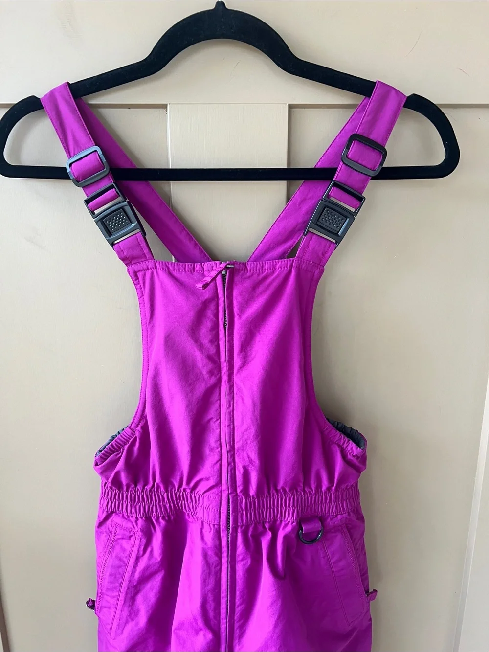 Land’s End Magenta Kids 10 Slim Squall Growalongs Ski Bibs